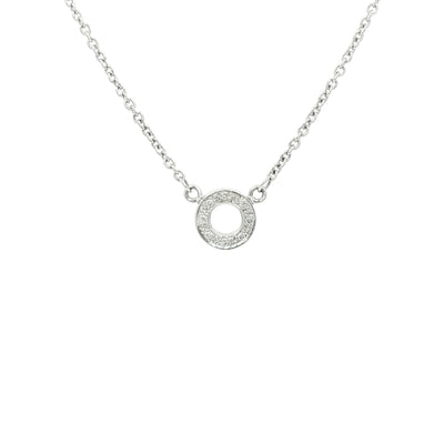 Natural Diamond Circle on Chain in 18ct White Gold