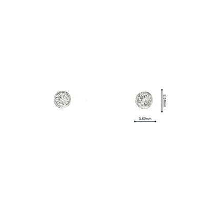 Natural Diamond Stud Earrings in 18ct White Gold