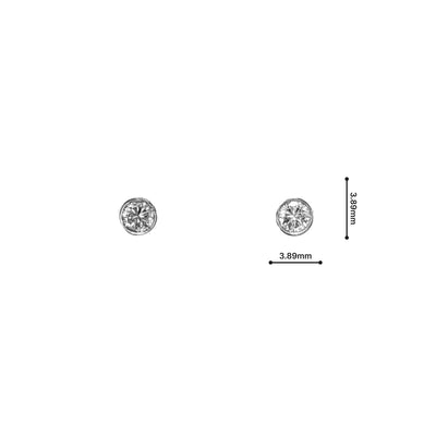 Natural Diamond Stud Earrings in White Gold
