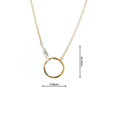 Interlocking Circle Necklace in 18ct Yellow and White Gold