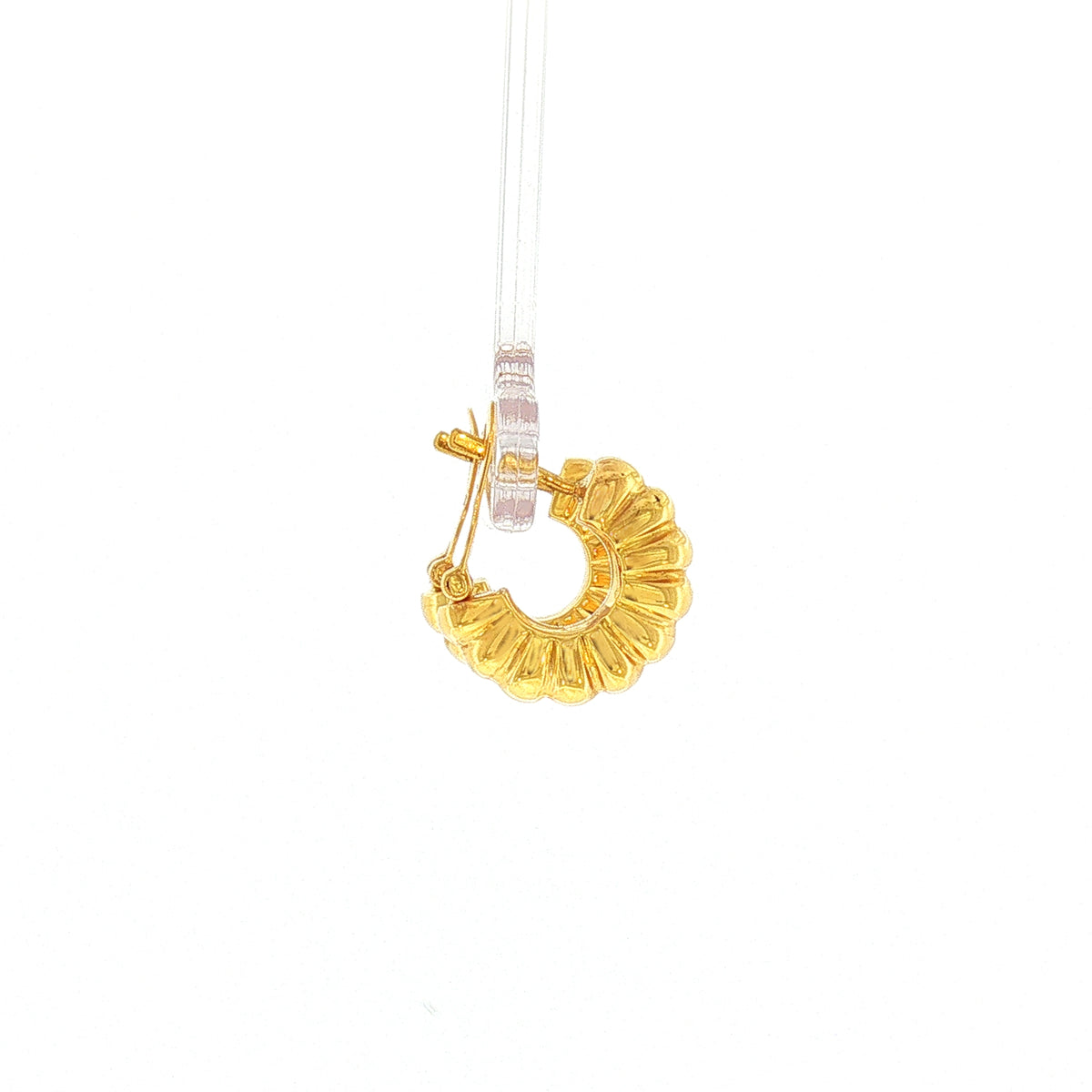 Scalloped Hoop Earrings in 18ct Yellow Gold