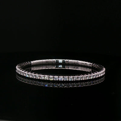 Natural Diamond 2.85ct Flexi Line Bracelet F VS