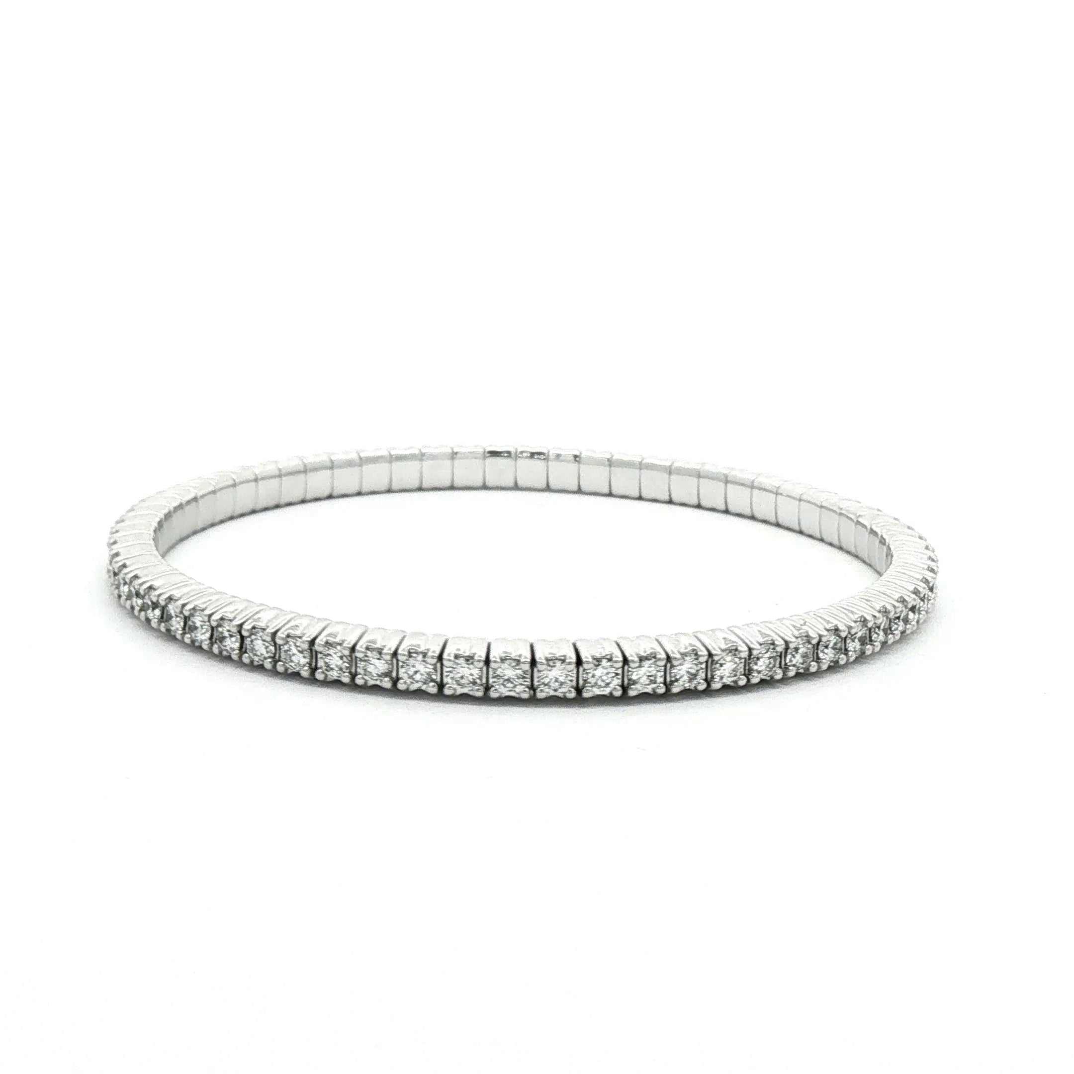 Natural Diamond 2.85ct Flexi Line Bracelet F VS