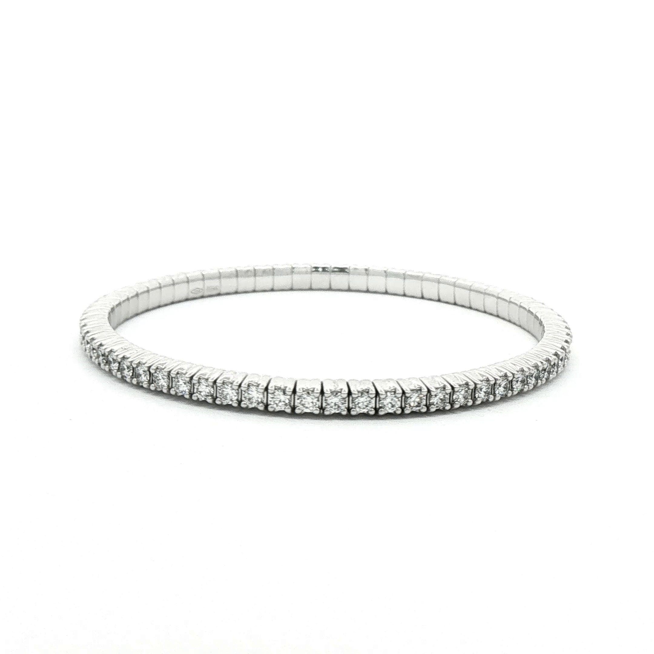 Natural Diamond 2.85ct Flexi Line Bracelet F VS