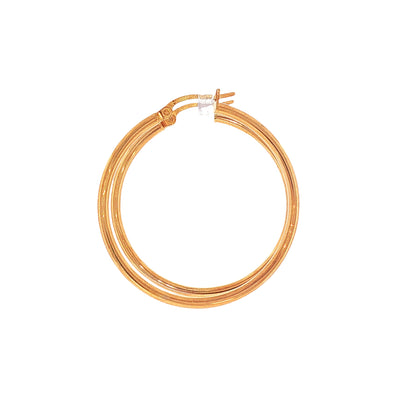 Plain Hoop Earrings 33mm in 9ct Yellow Gold