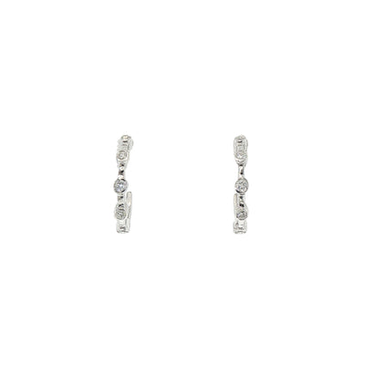 0.16ct Diamond Hoop Earrings in 18ct White Gold