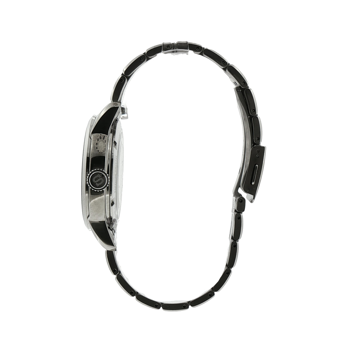 Gents Seiko Presage Automatic Watch with Hand Lacquer Black Dial in Stainless Steel