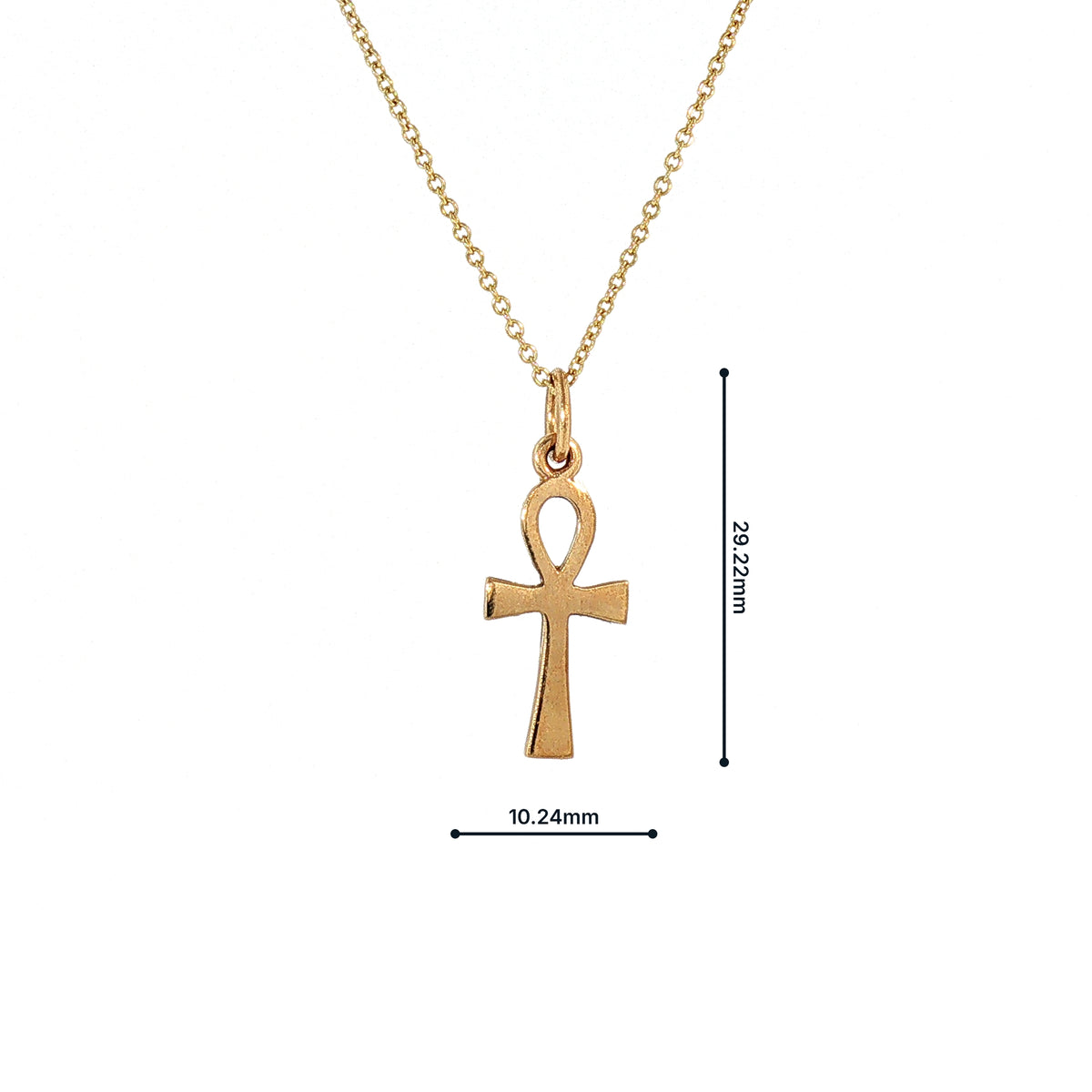 Egyptian Ankh Cross Pendant in 9ct Yellow Gold