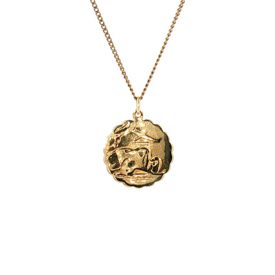 St Christopher Medal Pendant on chain in 9ct Yellow Gold