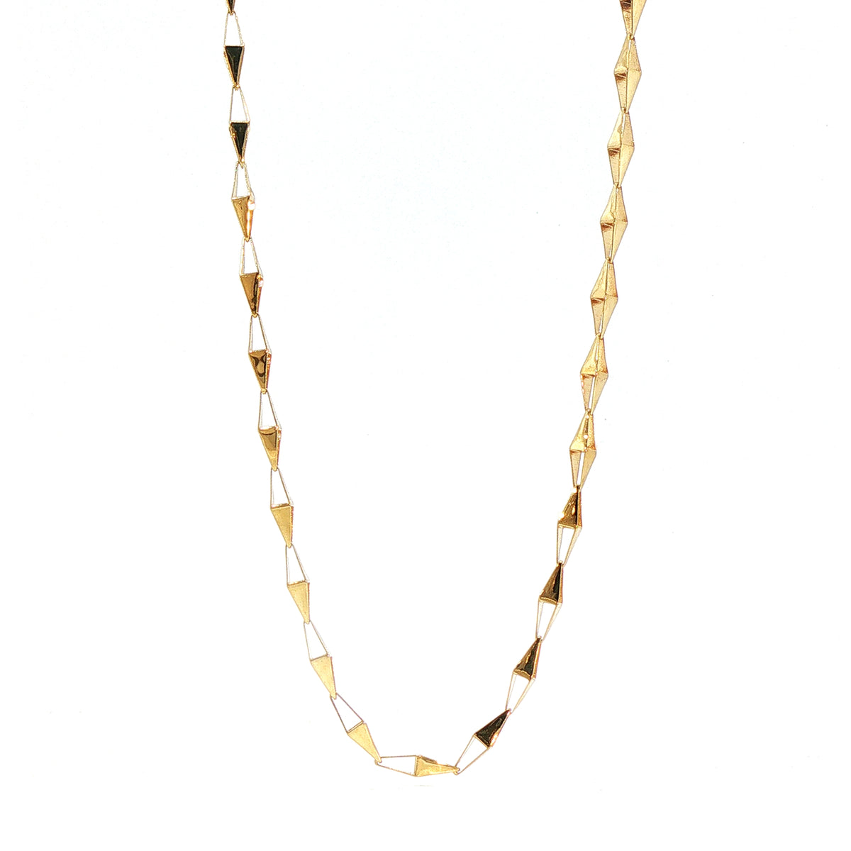Geometric Link Chain Necklace in 9ct Yellow Gold
