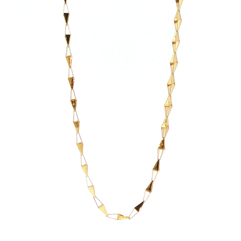 Geometric Link Chain Necklace in 9ct Yellow Gold