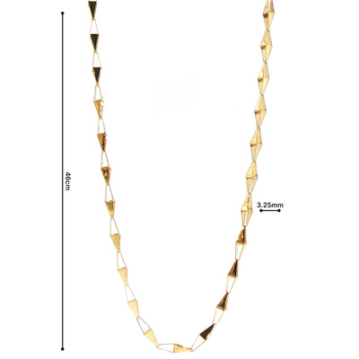 Geometric Link Chain Necklace in 9ct Yellow Gold