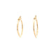 Plain Medium Flat Square Hoop Earring in 9ct Yellow Gold