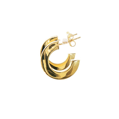 Medium Half Hoop Earrings in 9ct Gold