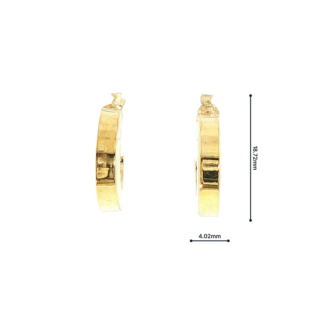 Medium Half Hoop Earrings in 9ct Gold