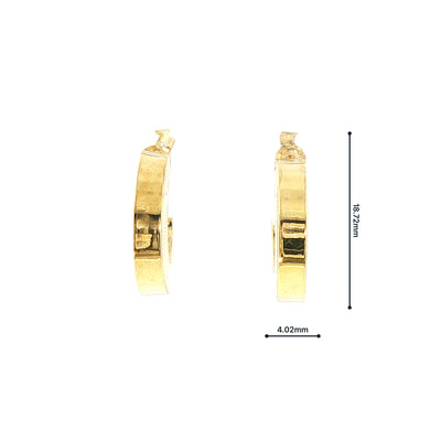 Medium Half Hoop Earrings in 9ct Gold