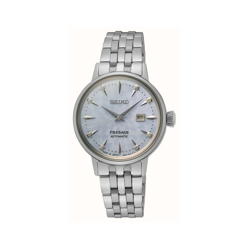 Seiko Ladies Automatic Diamond Dial and Date Presage on Stainless Steel Bracelet