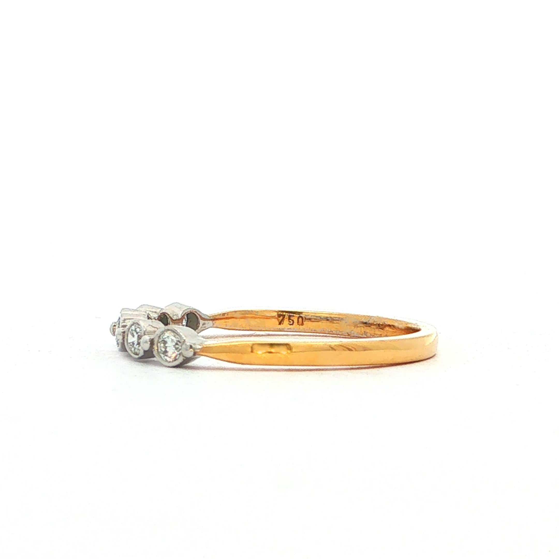 Natural Diamond Six Stone Ladies Wedding Band in 18ct Yellow Gold