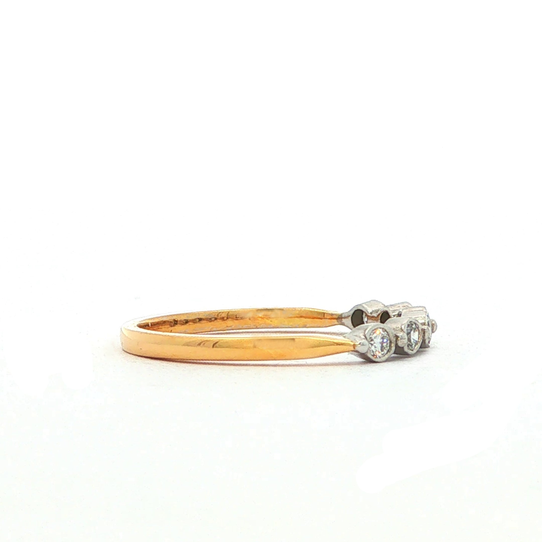 Natural Diamond Six Stone Ladies Wedding Band in 18ct Yellow Gold