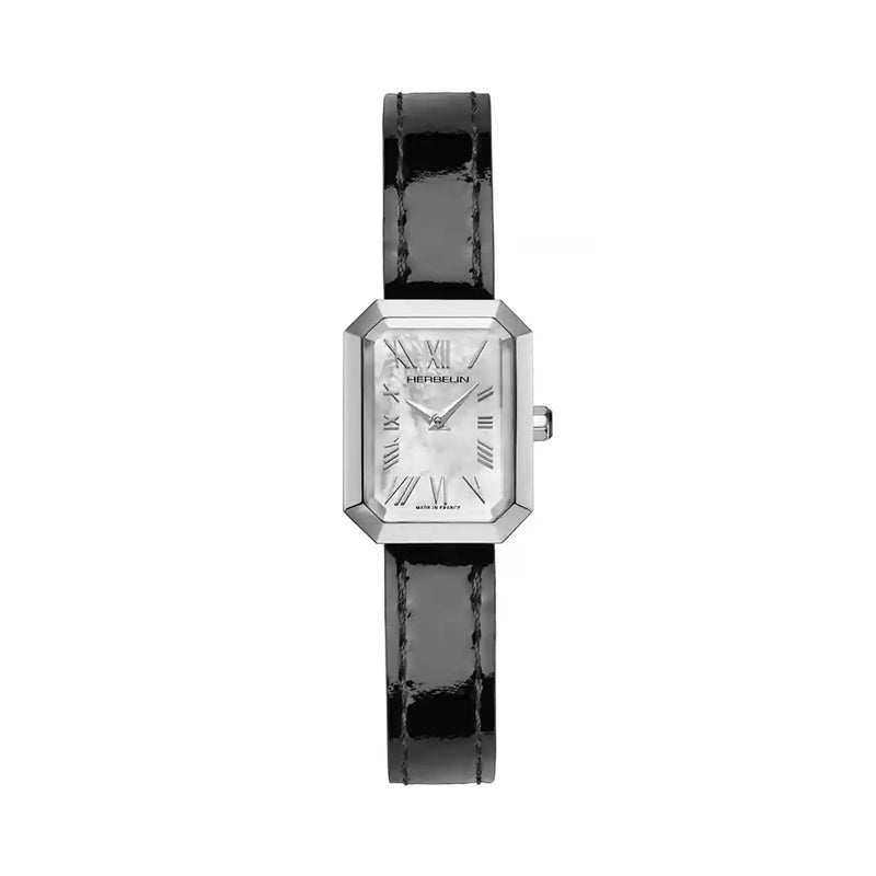 Ladies Herbelin Octogone Stainless Steel and Mother-of-Pearl Roman Numerals Dial on Strap