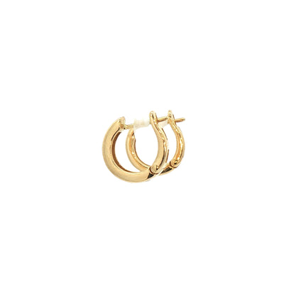 Natural Diamond Small Hoop Earrings in 18ct Yellow Gold