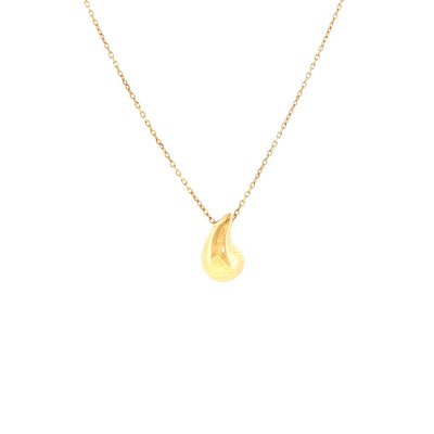 Tear Drop Pendant and Chain in 9ct Yellow Gold