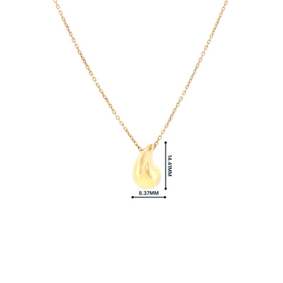 Tear Drop Pendant and Chain in 9ct Yellow Gold