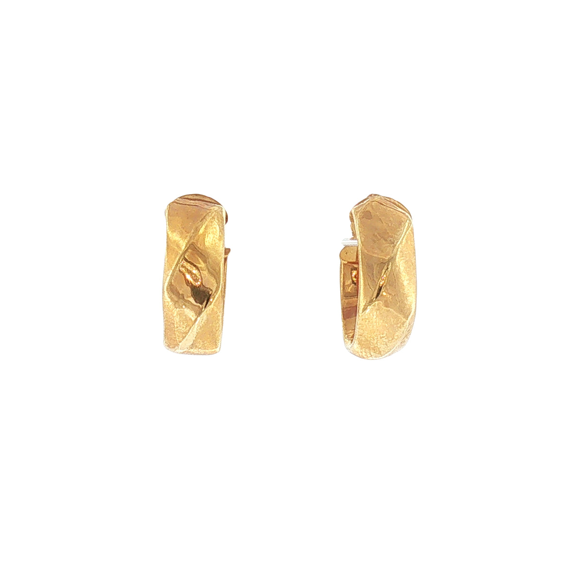 Huggie Earrings Twist in 9ct Yellow Gold