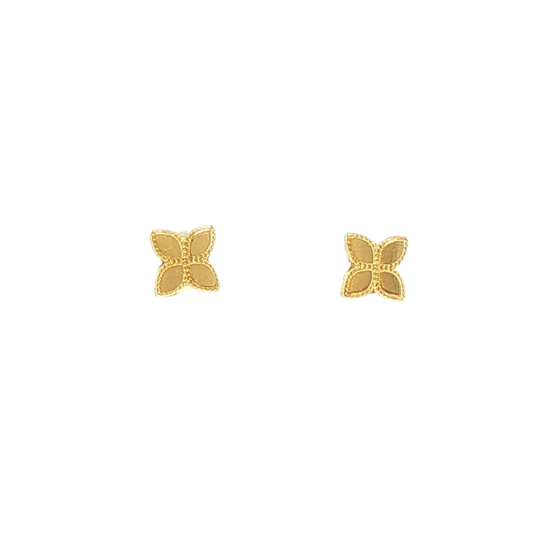 Leaf Stud Earring in 9ct Yellow Gold