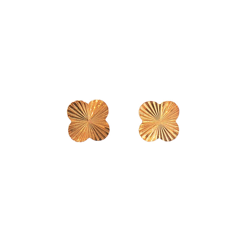 Flower Stud Earrings in 9ct Yellow Gold
