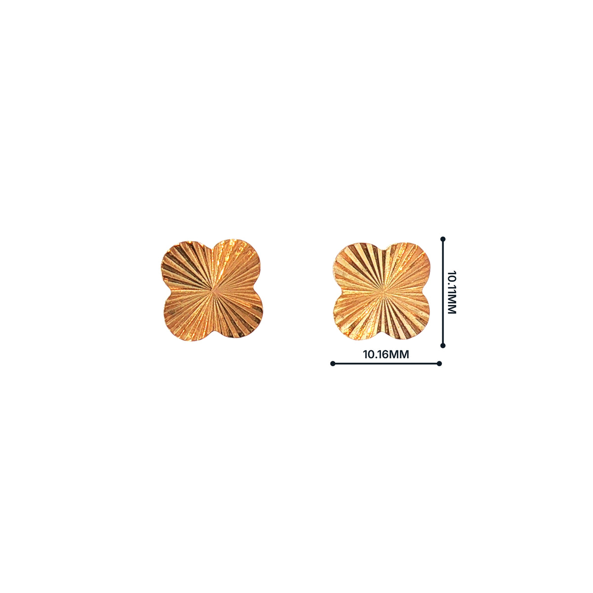 Flower Stud Earrings in 9ct Yellow Gold