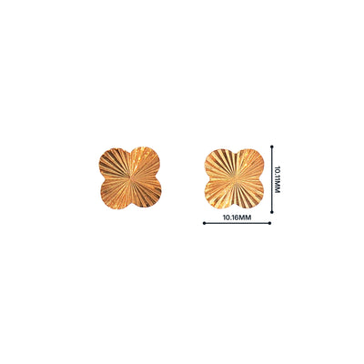 Flower Stud Earrings in 9ct Yellow Gold