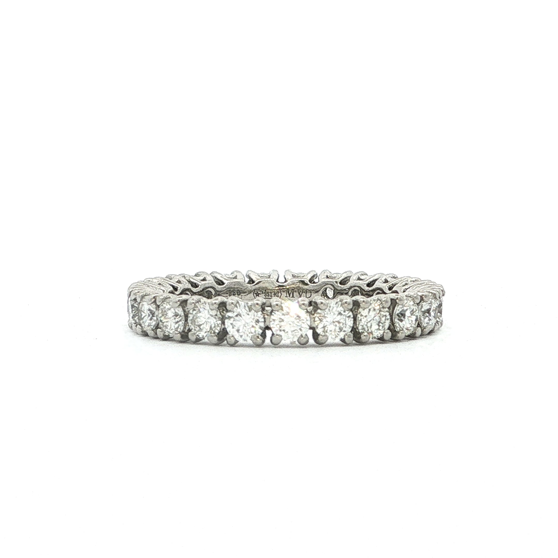 1.44ct Platinum Natural Diamond Full Hoop Eternity Ring