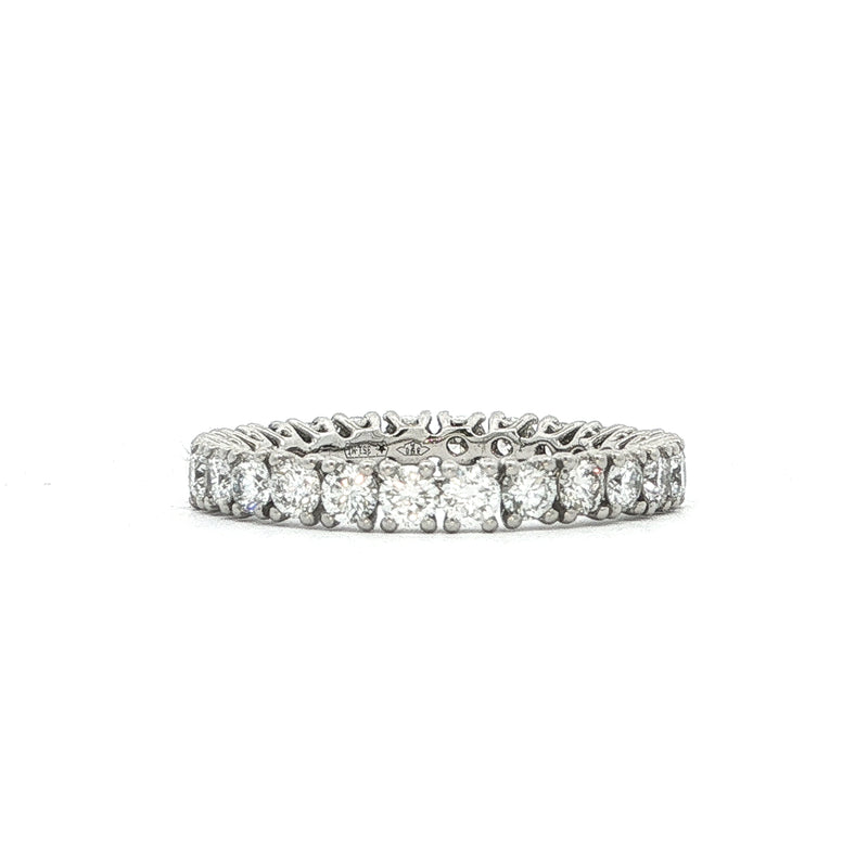 1.27ct Natural Diamond Full Hoop Eternity Ring Set in Platinum