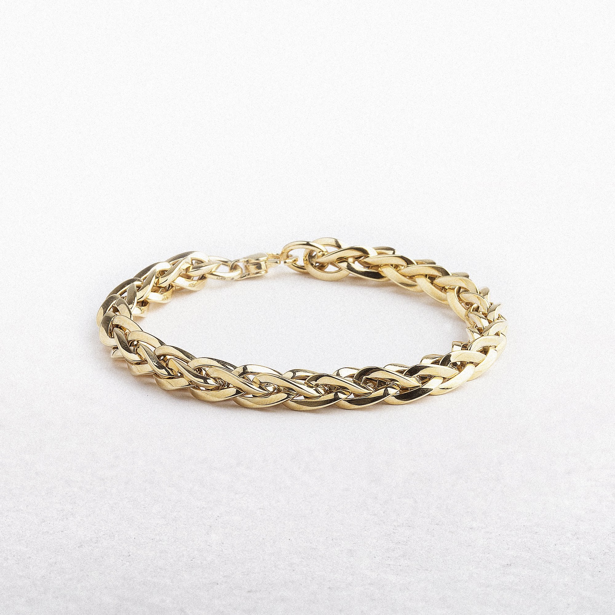 9ct Heavy Woven Link Bracelet
