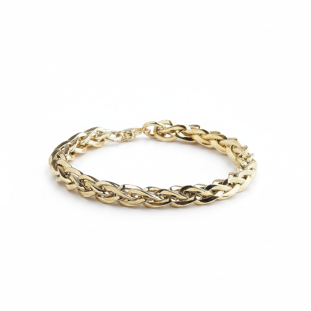 9ct Heavy Woven Link Bracelet