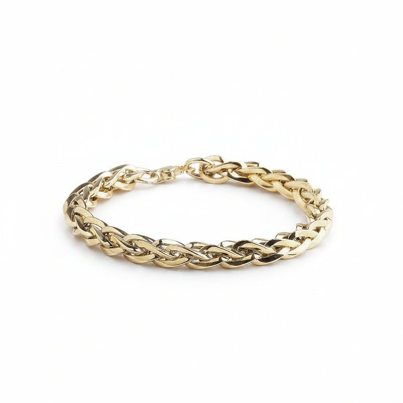 9ct Heavy Woven Link Bracelet