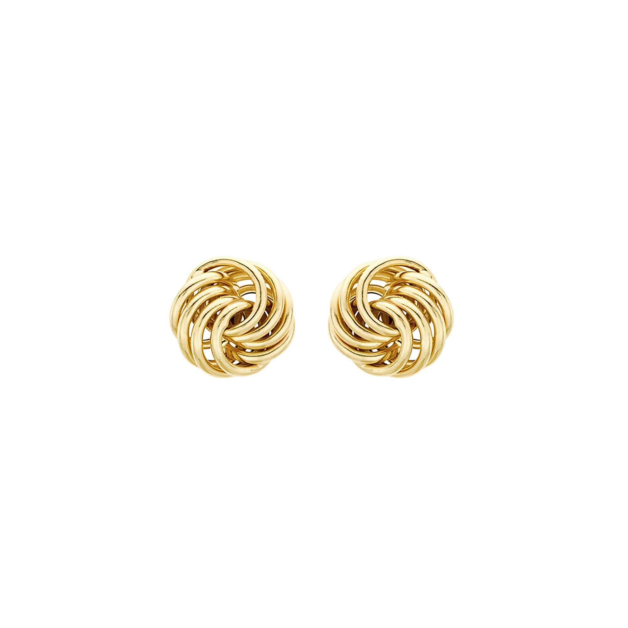 9ct Small Rose Twist Stud Earrings