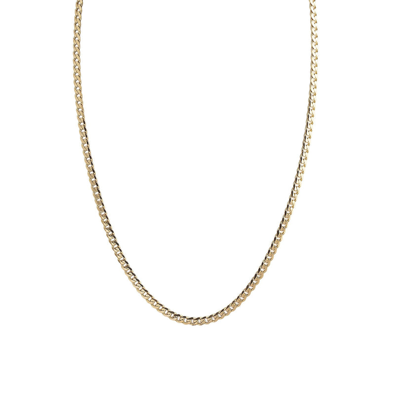 9ct Yellow Gold Flat Curb Link Chain Weighing 10.8 Grams