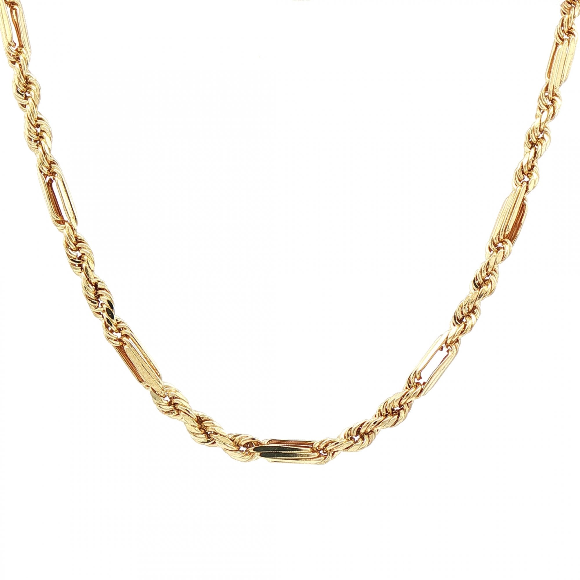 9ct Yellow Gold Hollow Figarope Chain