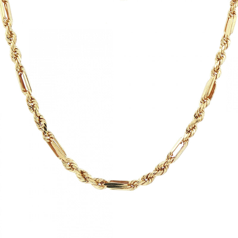 9ct Yellow Gold Hollow Figarope Chain