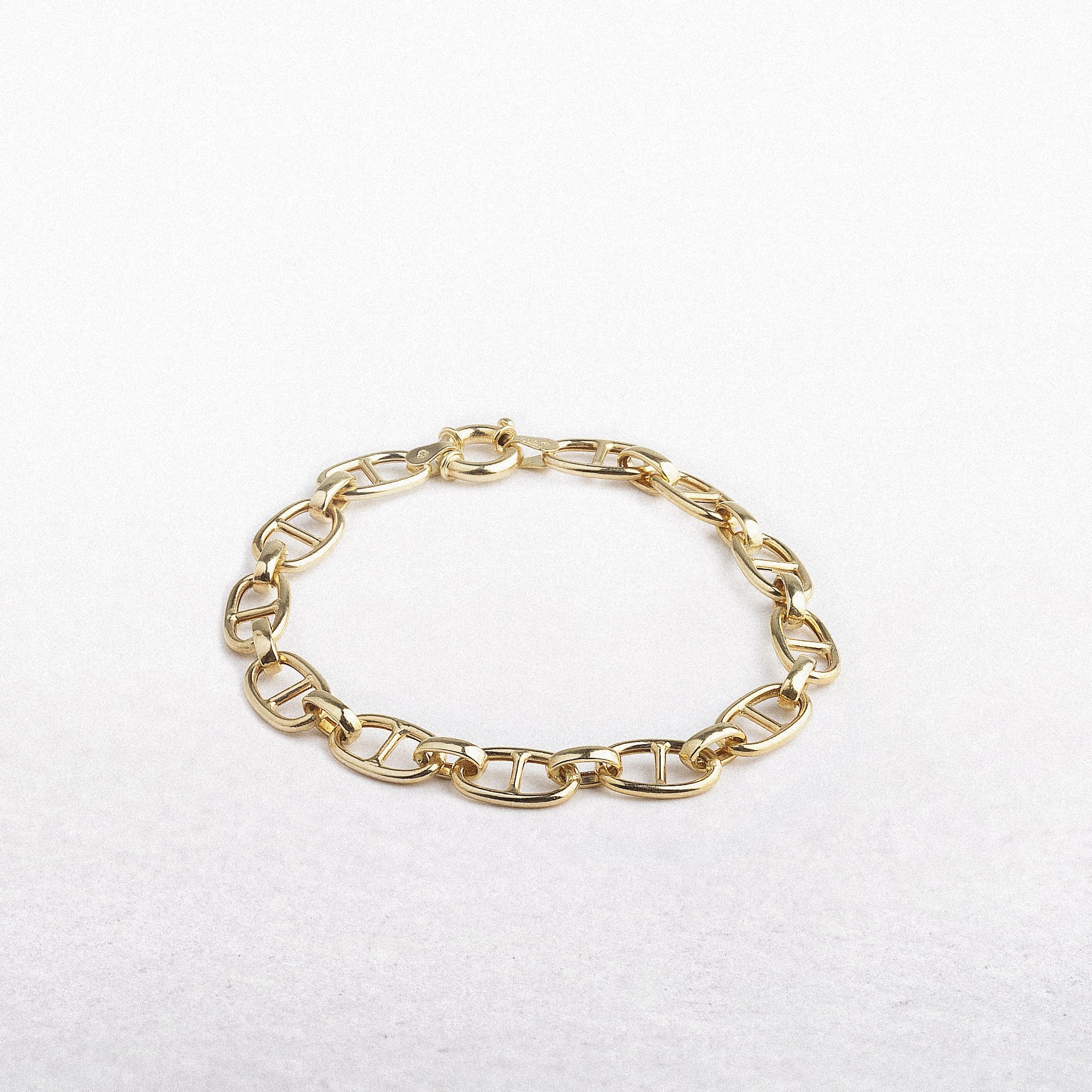 9ct Yellow Gold Large Hollow Rambo Bracelet