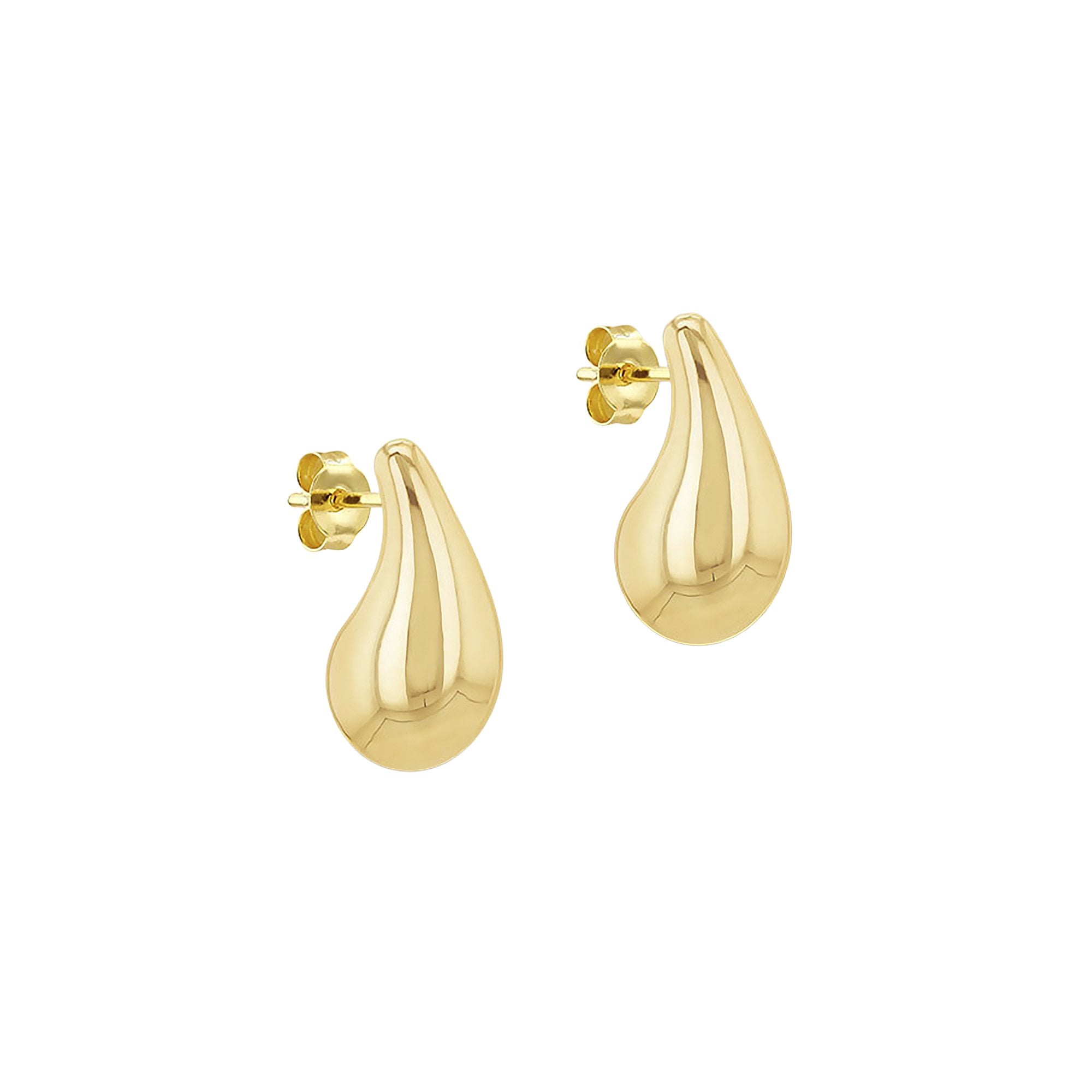 9ct Yellow Gold Medium Tear Drop Stud Earring