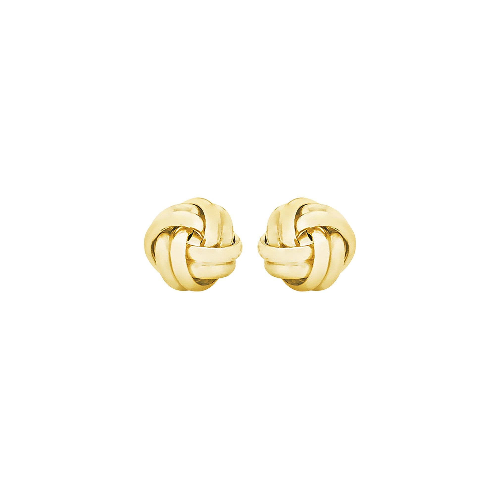 9ct Yellow Gold Small Double Knot Stud Earring