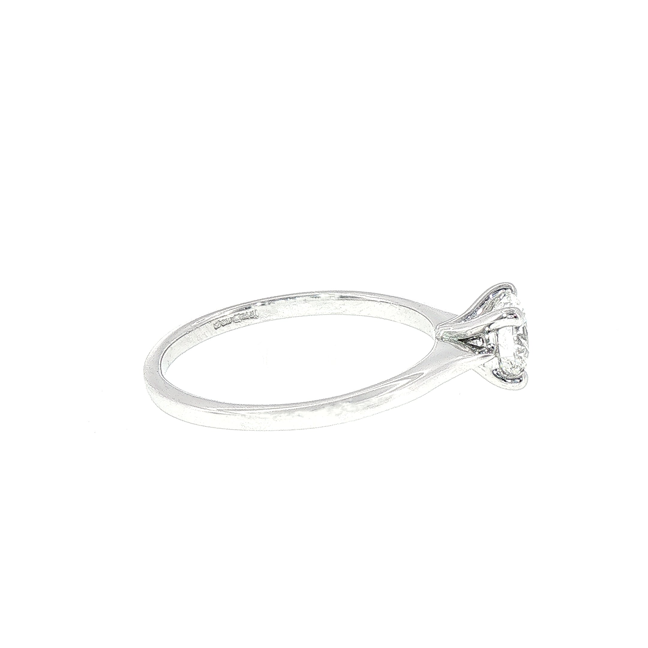 0.70ct F Si2 Certified Natural Diamond Solitaire Set in 18ct White Gold