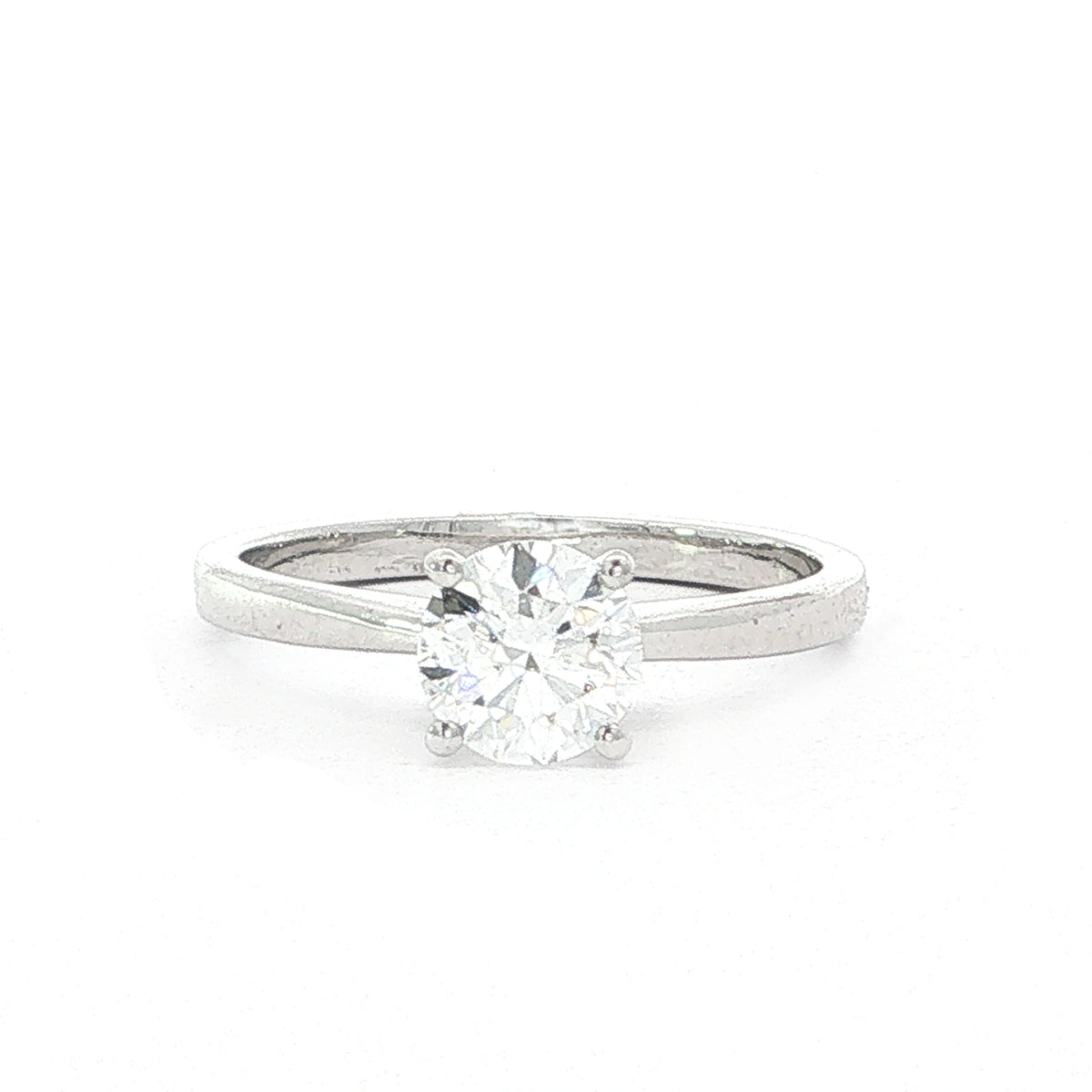 0.80ct F Si2 GIA Certified Solitaire Natural Diamond Engagement Ring Set in 18ct White Gold