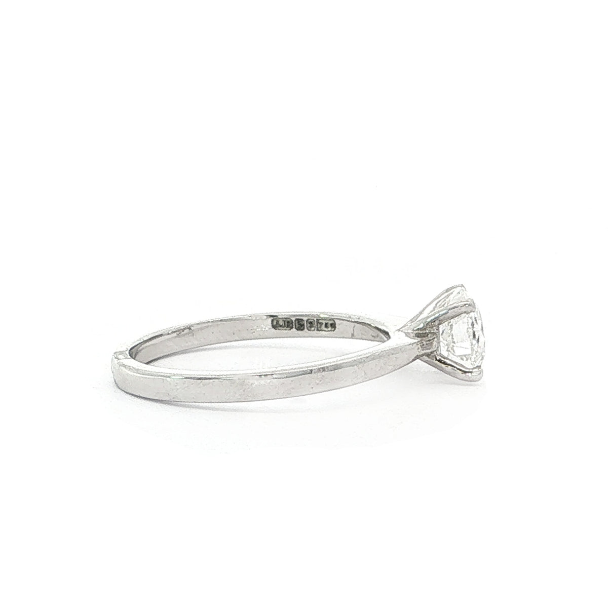 0.80ct F Si2 GIA Certified Solitaire Natural Diamond Engagement Ring Set in 18ct White Gold