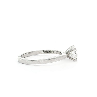 0.80ct F Si2 GIA Certified Solitaire Natural Diamond Engagement Ring Set in 18ct White Gold