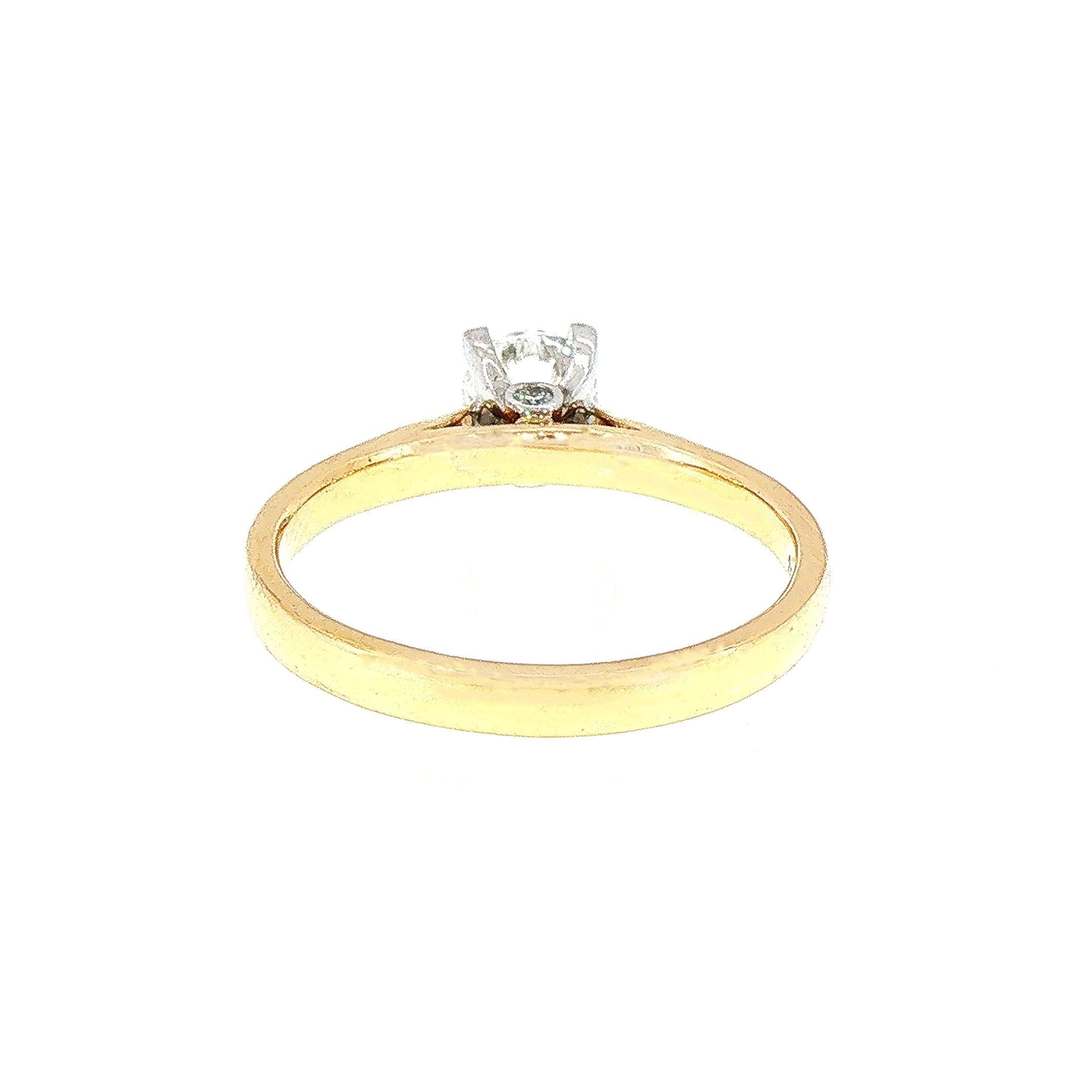 0.54ct E/SI1 GIA Certified 18ct Natural Diamond Solitaire Ring, 0.04 Secret Diamond Under Collet