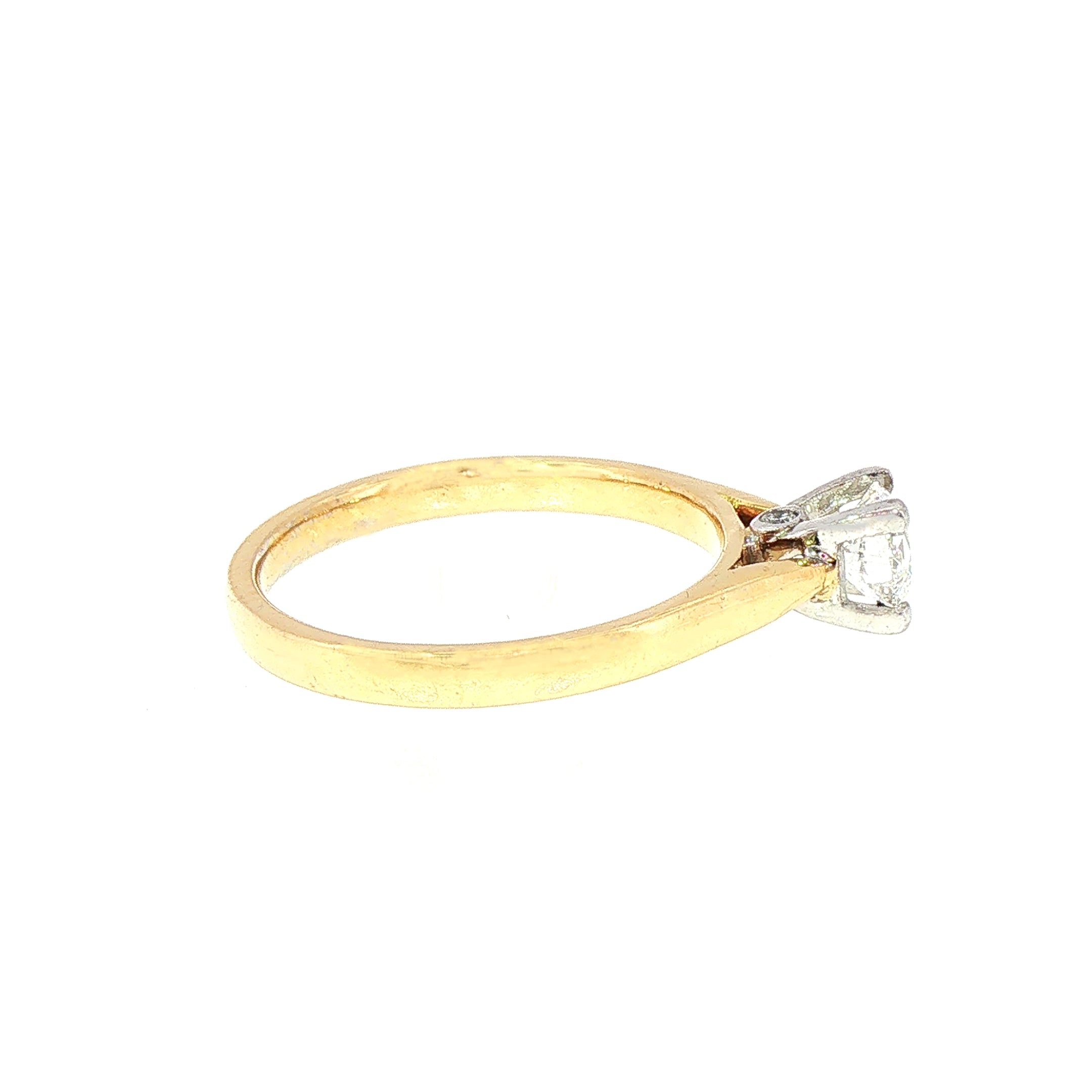 0.54ct E/SI1 GIA Certified 18ct Natural Diamond Solitaire Ring, 0.04 Secret Diamond Under Collet